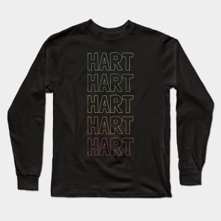 Hart Name Pattern Long Sleeve T-Shirt